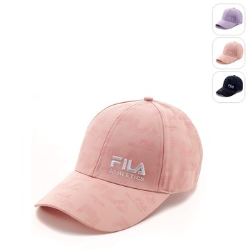 【FILA】滿版LOGO帽/棒球帽-粉色 HTY-1102-PK