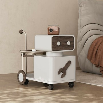 免運附發票 公司貨 機器人旋轉邊幾沙發側邊櫃客廳小戶型床頭櫃茶幾置物架奶油小桌子 出貨快DDD1111