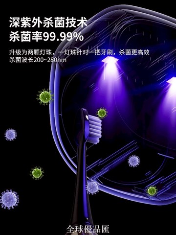 【全球優品匯】免打孔牙刷消毒架家用衛生間壁掛式紫外線殺菌牙刷消毒器帶烘干