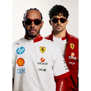 【RayBan】RB3776M_F126C5#58mm#2025年Ferrari法拉利聯名款太陽眼鏡#槍管灰/紅色#金橘