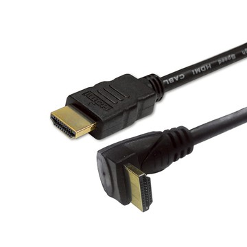 高速HDMI 連接線, 4K@60Hz, 18Gbps, 雙層抗干擾, 彎頭, L型 鍍金頭高畫質影音線