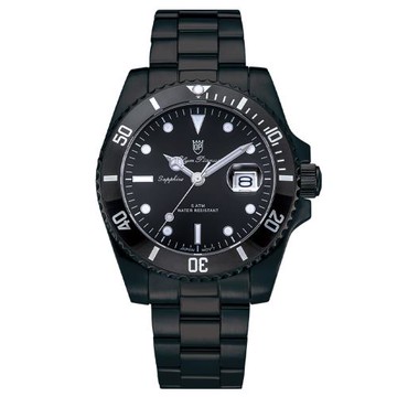 【Olym Pianus奧柏】水鬼豪邁霸氣超強夜光運動型石英腕錶 899831G1B 黑色