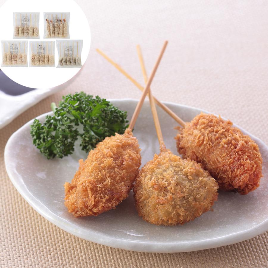 大阪名物 串カツ C(5種・計25本) 豚ロース串カツ25g×5(計125g）、牛串カツ25g×5（計125g）、鶏ムネ串カツ30g×5（計150g）