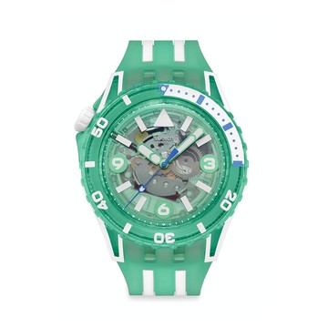 【swatch】SCUBAQUA 湖水綠 MEDUSAE SSCU09L100 (51.5mm)