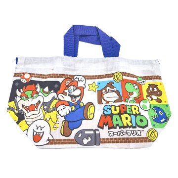 Skater 束口便當手提袋  29 x 16.5 x 12 cm  瑪利兄弟 白色  1個