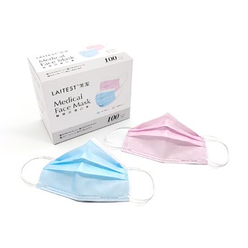 萊潔醫療口罩(成人)量販組(藍粉)100入(盒)