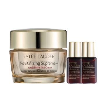 【ESTEE LAUDER 雅詩蘭黛】膠原霜75ml+特潤超導全方位修護露15mlx2 公司貨(小棕瓶)