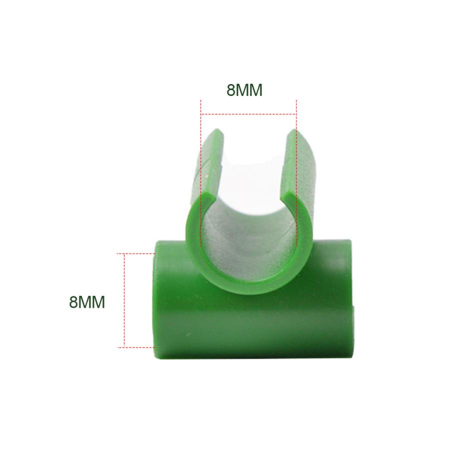 フラワートレリスガーデンプラントコネクター温室バックルステーククリップ100本