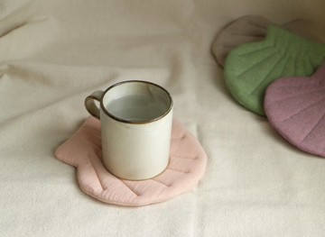 貝殼置物墊 杯墊 / 粉