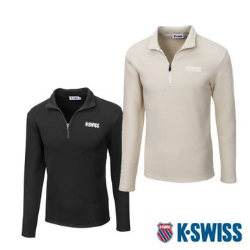 K-SWISS MockNeckSweatshirt 立領半門襟上衣 男 兩色任選