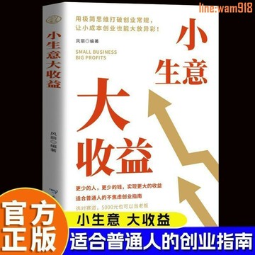 【店長推薦】官方正版】小生意大收益 用錢賺錢 適合普通人的不焦慮創業指南
