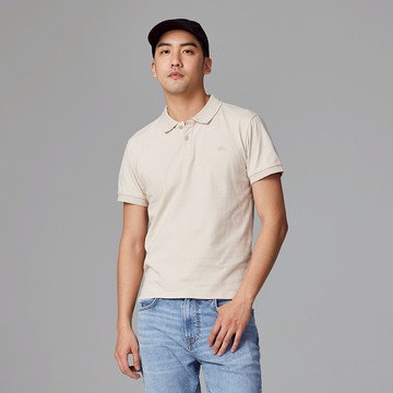 Lee 男款 左胸三角小LOGO 修身版 短袖POLO衫 | Modern