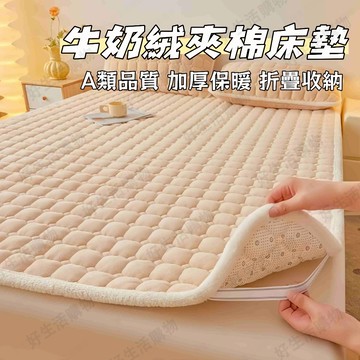 隔日到貨✨台灣現貨 牛奶絨夾棉床墊 牛奶絨床墊 加厚保暖 宿舍床墊 雙人加大 保暖暖墊 冬季床墊 家用床墊 床墊