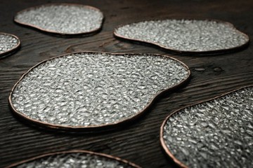 浮島 | 鑽石花不規則玻璃杯墊