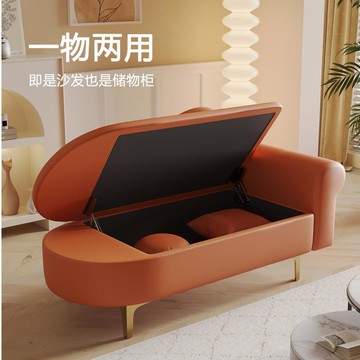 免運 升級可儲物貴妃沙發歐式躺椅臥室迷你服裝店休息小戶型單人貴妃椅115-SFY 保售後 快速出貨