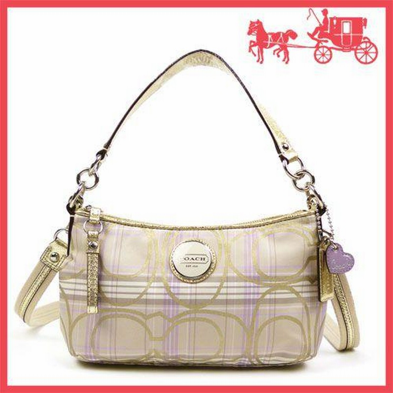 COACH コーチ 2WAYショルダーバッグ シグネチャーストライプ