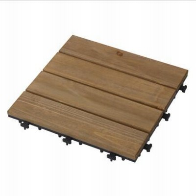 敷くだけデッキ　天然木　ナチュラルブラウン　30×30　/A　　JBG-JWB1（タカショー）　送料無料　エクステリア　タイルデッキ　ウッドデッキ　D