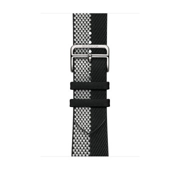 Apple Watch Hermès - 46 公釐 Noir/Écru 黑色配淺米色 Toile H Double Jeu 錶帶