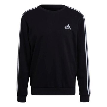 【下殺】Adidas 長袖上衣 男裝 大學T 毛圈布 黑【運動世界】GK9078
