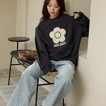 MARY QUANT × PUBLUX 圓點雛菊標誌 大學T 衛衣 長袖 共四色 96466651