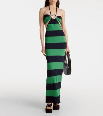 Coperni Cutout striped maxi dress