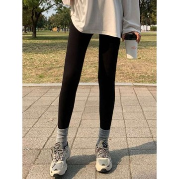 53LK7304 ❤️黑現貨❤️正韓🇰🇷內刷毛親膚瑜珈褲 打底褲 內搭褲