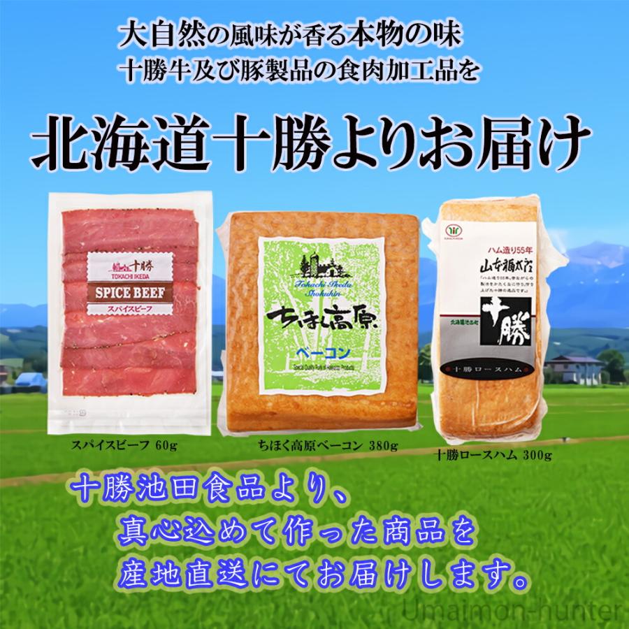 ギフト 3点セット ちほく高原ベーコン 十勝ロースハム スパイスビーフ 各1個 十勝池田食品 北海道 十勝 セット 贈り物