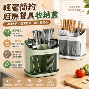 餐具收納盒 分區筷子筒 瀝水筷籠 刀叉收納盒 湯匙瀝水架 廚房瀝水桶 餐具置物 廚房流理台收納