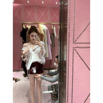 DoggyQin/朱莉襯衫 設計感慵懶風白色襯衣女夏季百搭寬松長袖上衣