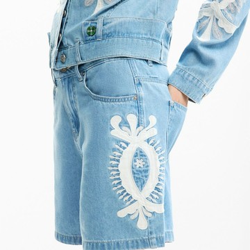 Desigual 貼布繡丹寧短褲