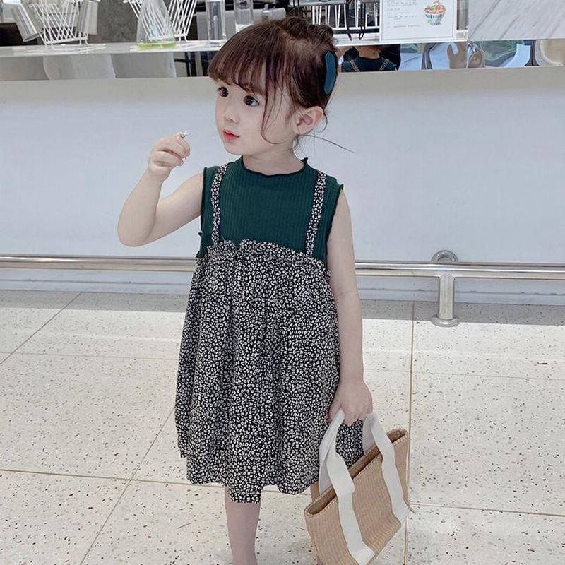 女児服 ジャンパースカート（120）LITTLECAN （キッズワンピース