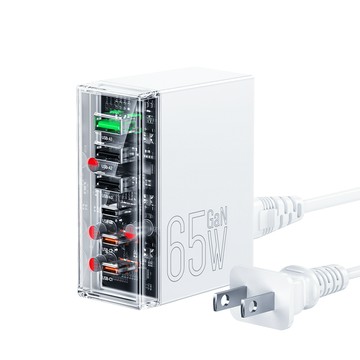 hoco. N36 氮化鎵 PD65W 延長充電器 白色