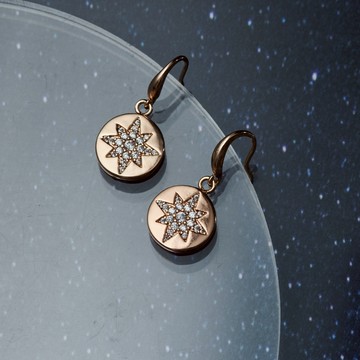 SOIRÉE BY N.Y. 蒔華芮︱伯利恆之星閃耀耳環 （玫瑰金色/銀色)