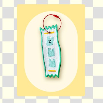 巨大刺繡吊飾 | 綠怪獸糖果