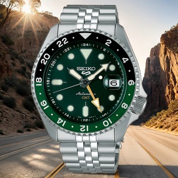 SEIKO 精工 5 Sports 系列 GMT機械錶-42.5mm(SSK035K1/4R34-00A0G)