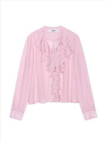 Flounce Blouse (Pink)