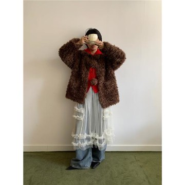 Two2甜美超仙網紗透視疊穿吊帶罩裙百搭花邊層次蓬蓬蛋糕連衣裙女