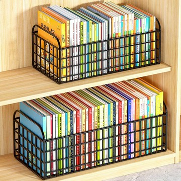 書本收納箱桌面書架兒童繪本收納盒玩具書箱學生書桌裝書籍收納筐