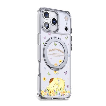 三麗鷗iPhone 17/16/15/14/13/12 360旋轉磁吸立架殼-午覺布丁狗