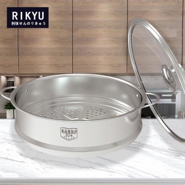 湯鍋蒸屜蒸格蒸籠 304不銹鋼加厚帶耳雙耳單層蒸鍋炒鍋蒸格蒸饅頭