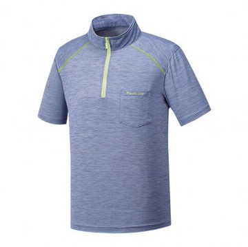 【【蘋果戶外】】山林 31P61 87 藍紫  男 膠原蛋白排汗衣 抗UV 短上衣 吸濕排汗 消臭抗靜電快乾 春夏 Mountneer