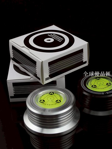 【全球優品匯】全鋁LP黑膠唱片機碟鎮 LP唱機壓鎮 帶水平儀 測速功能300g 現貨