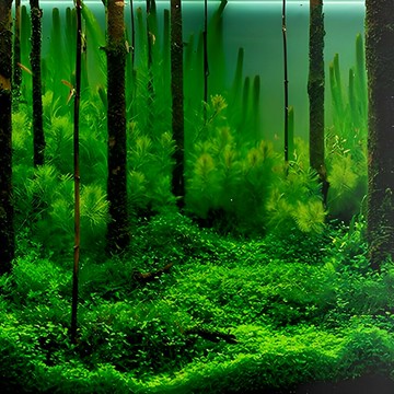 水族背景高清貼紙魚缸3d植物造景裝飾圖片防水自粘水底森林