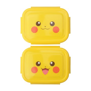 LiLFANT 寶可夢立體造型便當盒2件組 皮卡丘款 黃色  1組