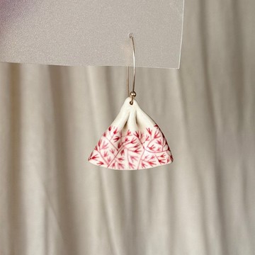 布藝般的沖繩陶藝耳環