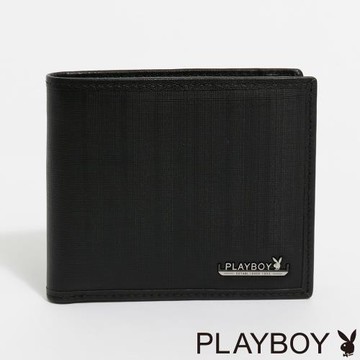 PLAYBOY - 中翻短夾可抽式  Marvelous系列 - 黑色