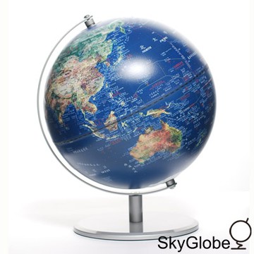 SkyGlobe 10吋衛星金屬手臂地球儀(中英文版)