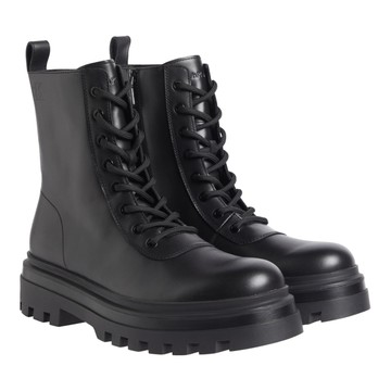 CALVIN KLEIN JEANS LUGGED LACE ZIP BOOT 黑色男款鞋子