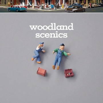 E哥❤Woodland scenics 微縮小比例迷你人物3模型1:87 美國正版散貨