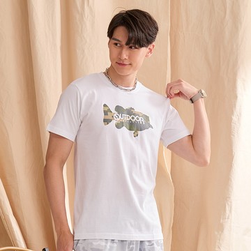 【OUTDOOR】魚印花T恤-白色 ODC533AEWT (ODCLO)